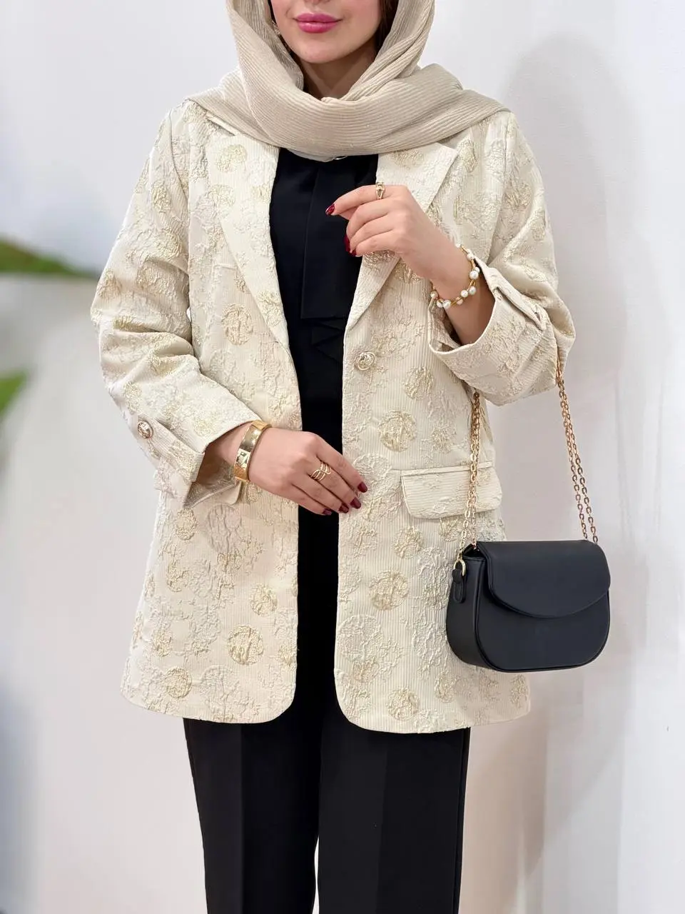 مانتو کتی ژاکارد آیسو سپیده